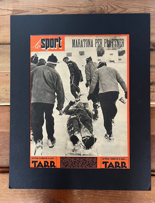 Vintage Italian skiing print c1950 Karl Plattner