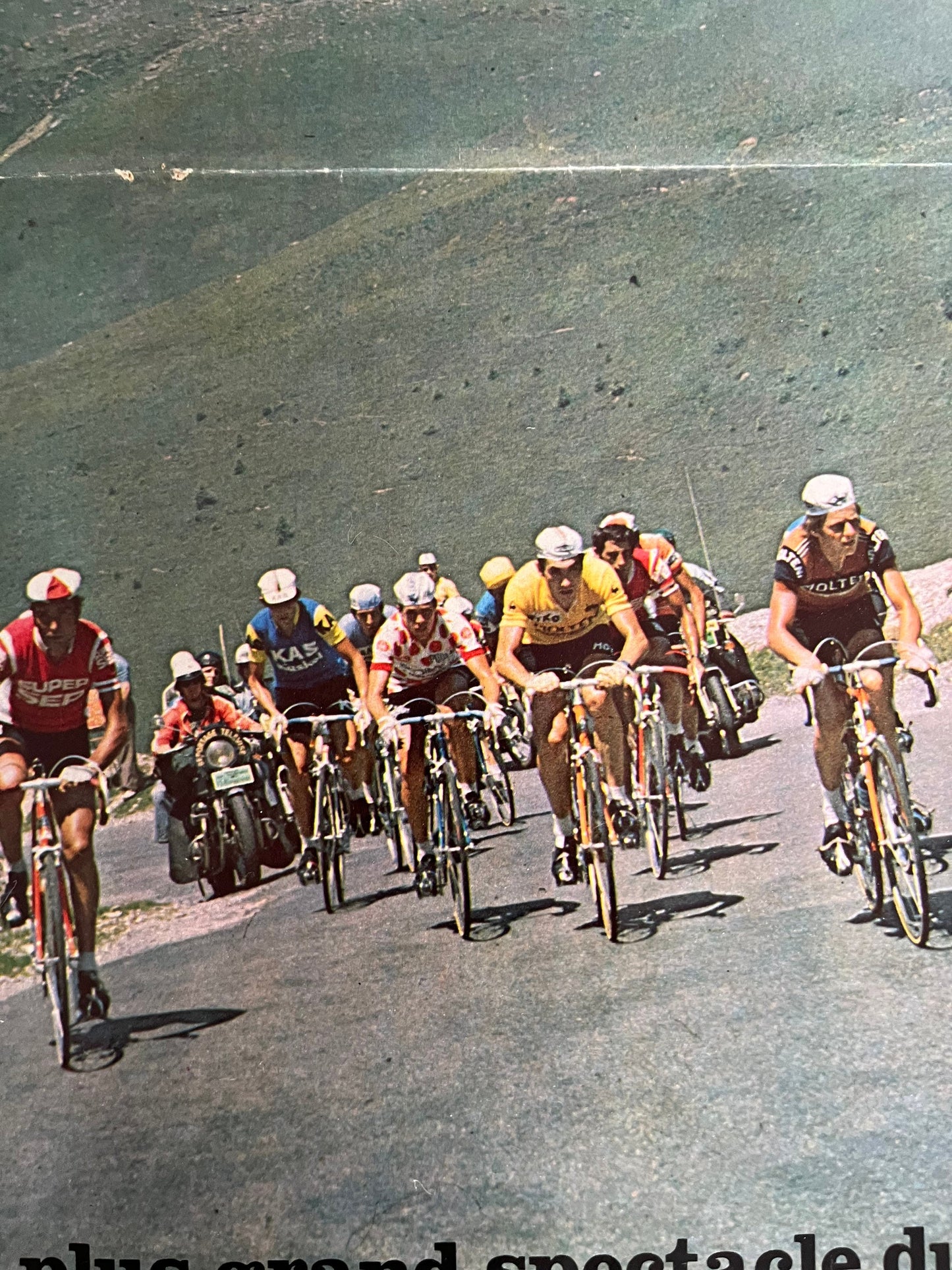 Vintage Cycling Print - Tour de France, Eddy Merckx, Original 1974