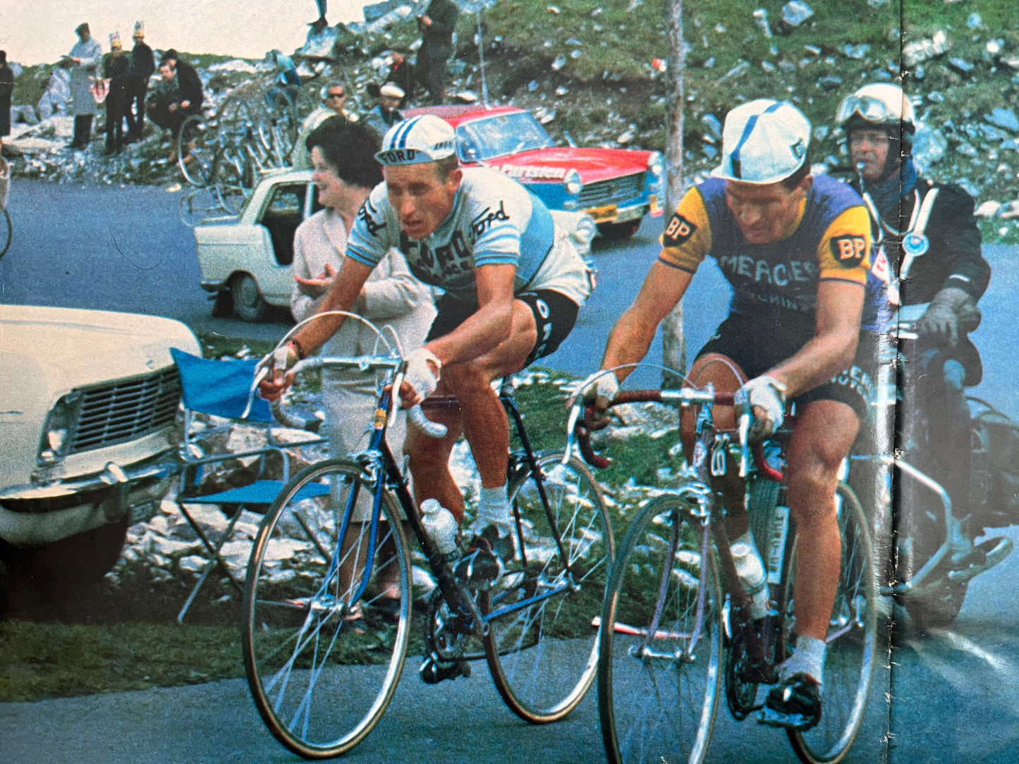 Vintage Cycling Print - Tour de France, Jacques Anquetil, Original 1966