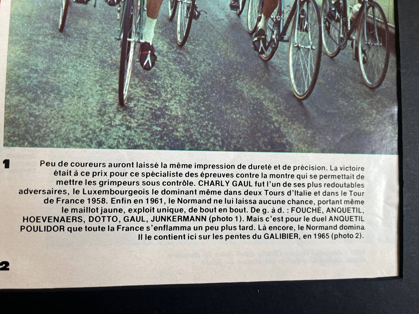 Vintage Cycling Print - Tour de France, Jacques Anquetil, Original 1966