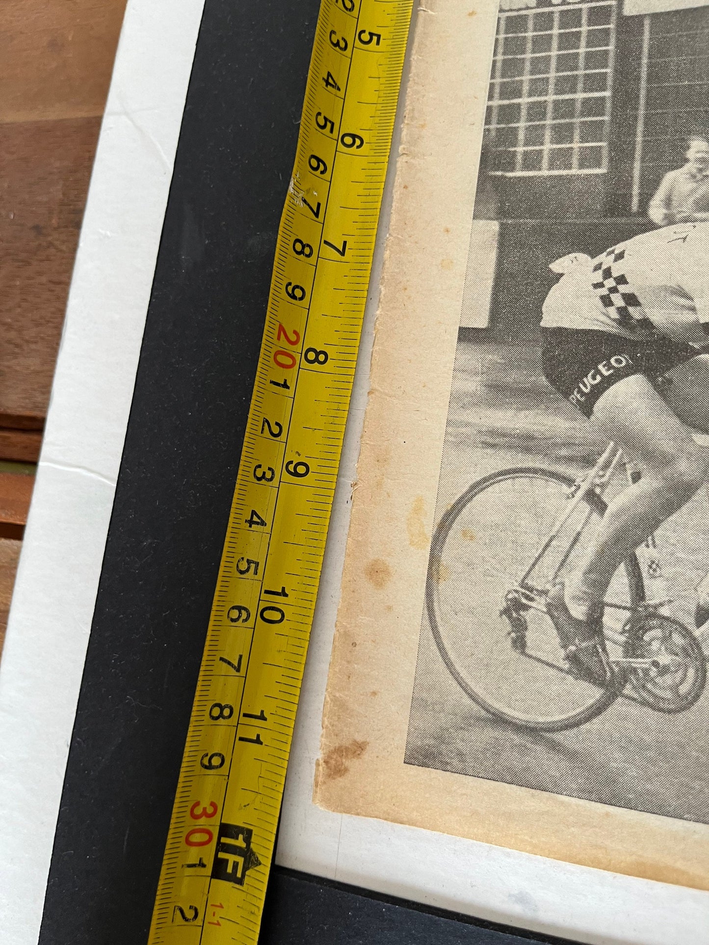 Vintage Cycling Print - Tom Simpson/Peugeot, Isle of Man Victory, Original 1963