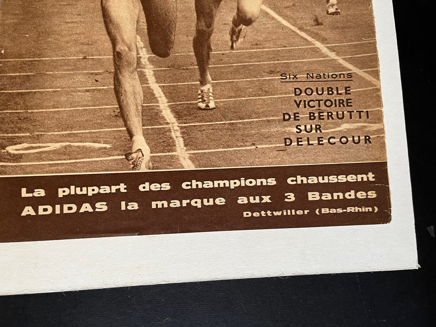 Vintage Athletics Print (French) - Adidas Advertorial, Original 1950s