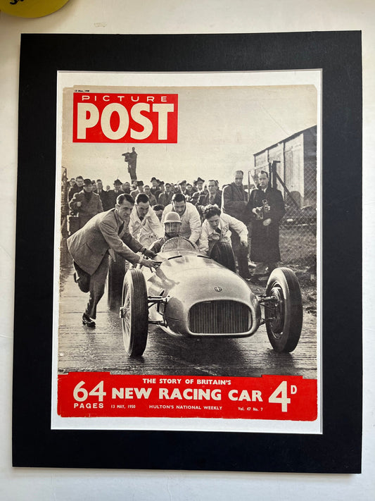 Vintage Magazine Cover -  Picture Post, BRM Racing Car Raymond Mays, Original 1950