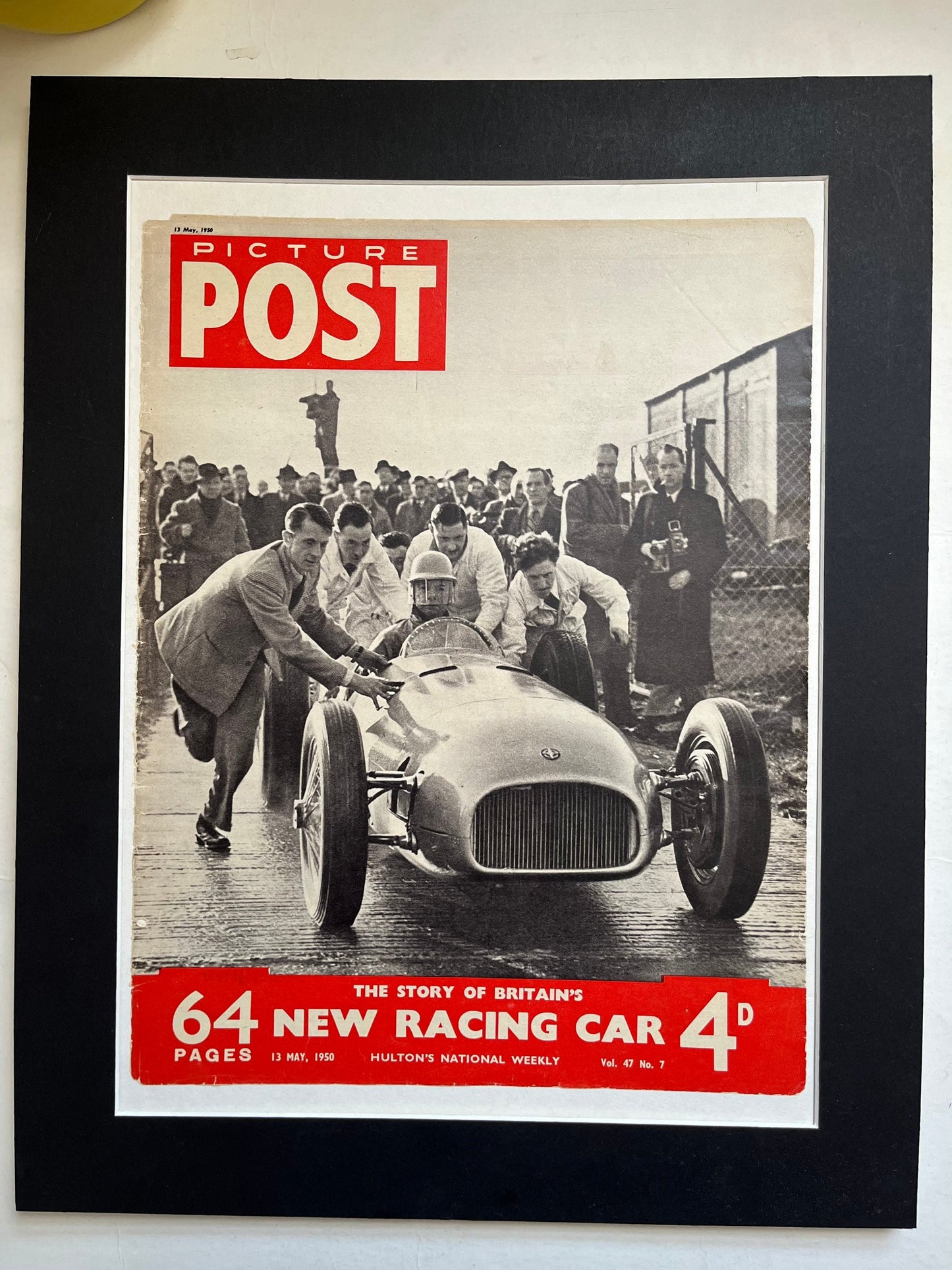Vintage Magazine Cover - Picture Post, BRM Racing Car Raymond Mays, Original 1950
