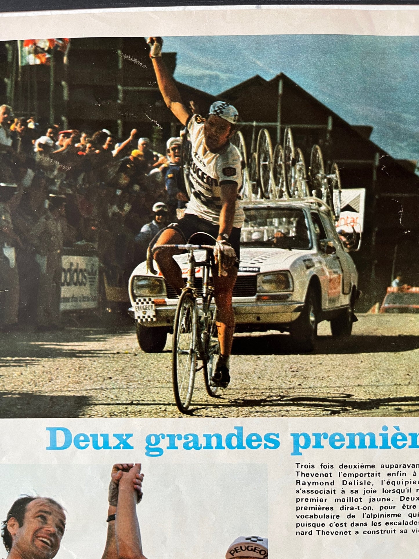 Vintage Cycling Print - Tour de France, Bernard Thevenet, Original 1974