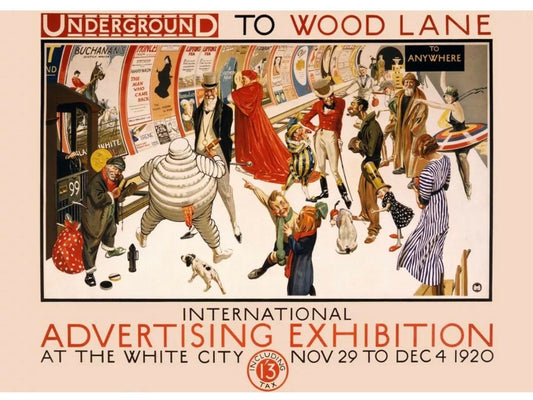 Vintage Advertising Exhibition Poster - London Underground International, c1920