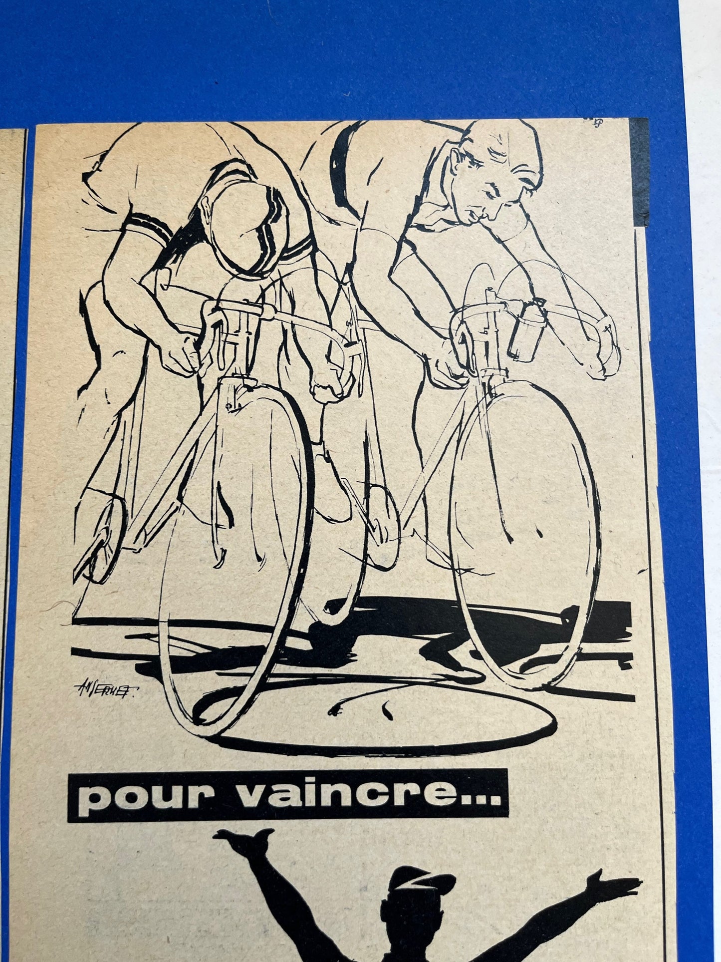 Vintage Advertisement Print (French) - Tour de France, Original 1950s
