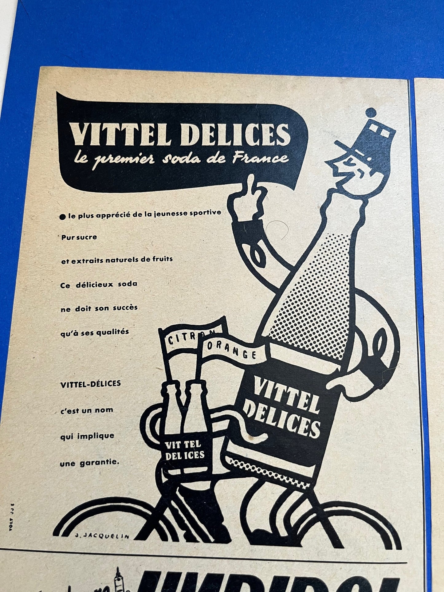 Vintage Advertisement Print (French) - Tour de France, Original 1950s