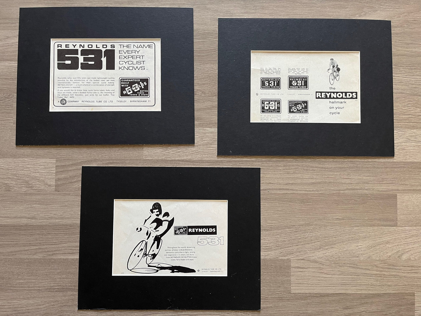 Vintage Cycling Advertisements - Reynolds 531, Original 1960s