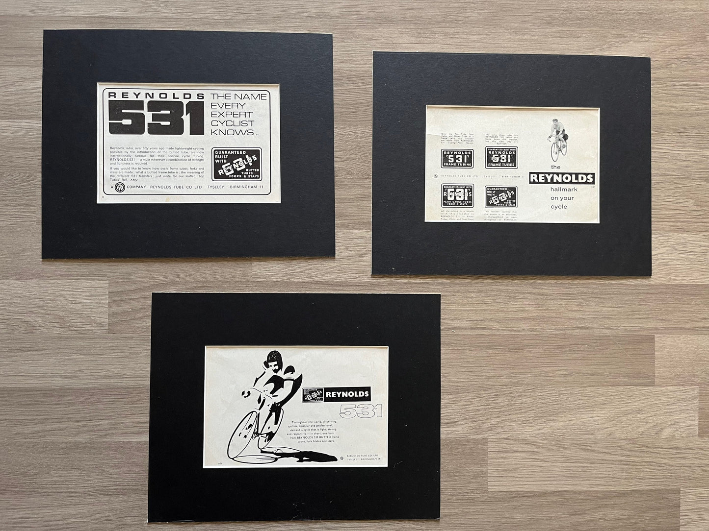 Vintage Cycling Advertisements - Reynolds 531, Original 1960s