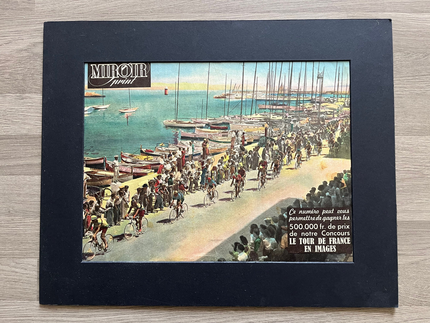 Vintage Tour de France colour cycling print 1949