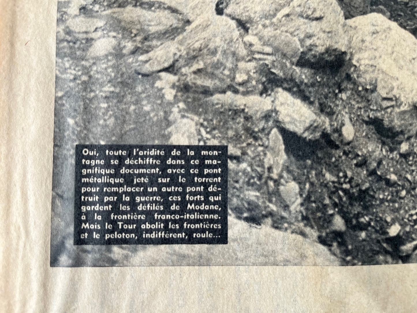 Vintage Tour de France/ Perrier original vintage cycling print 1960s