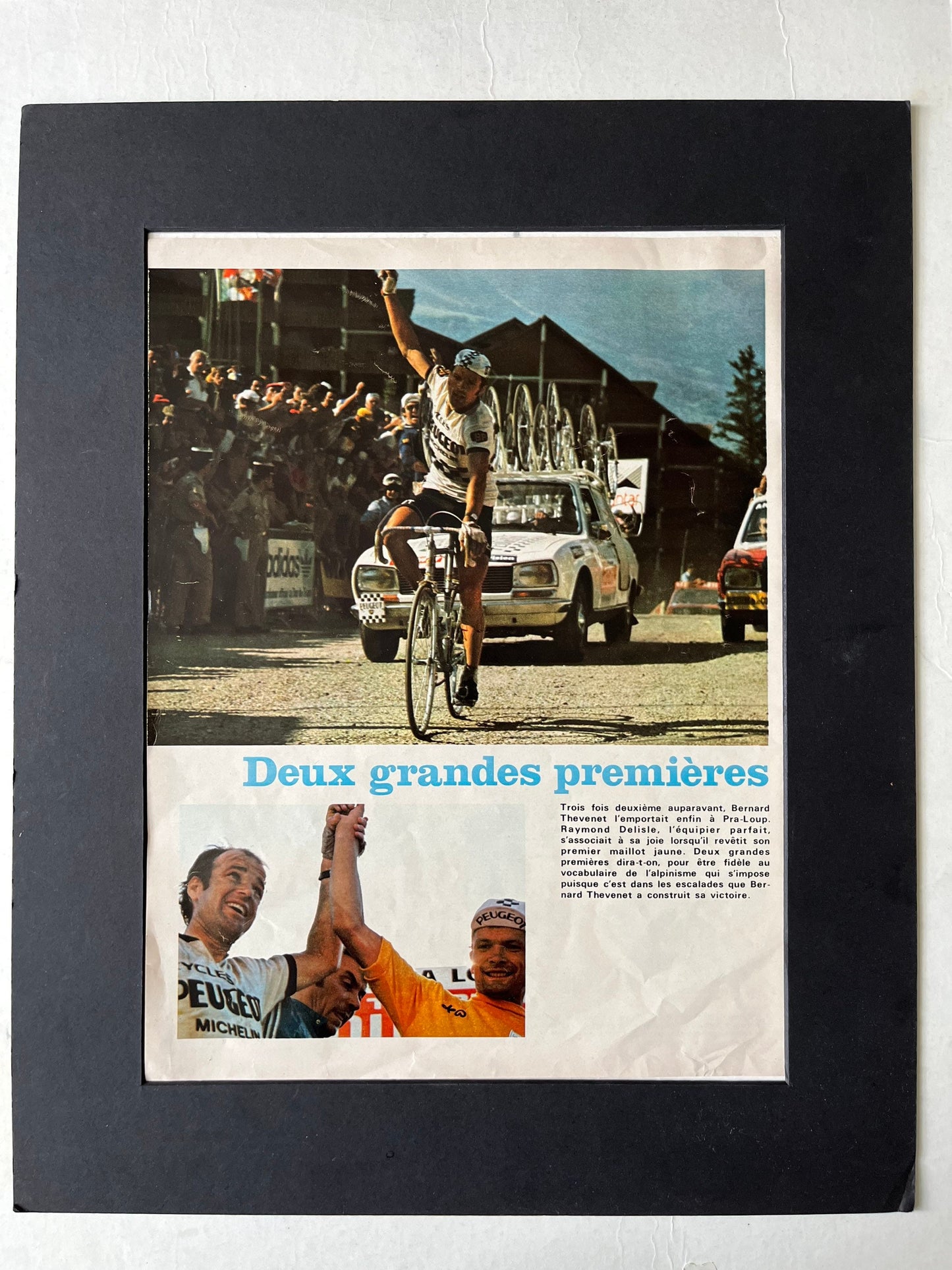 Vintage Cycling Print - Tour de France, Bernard Thevenet, Original 1974