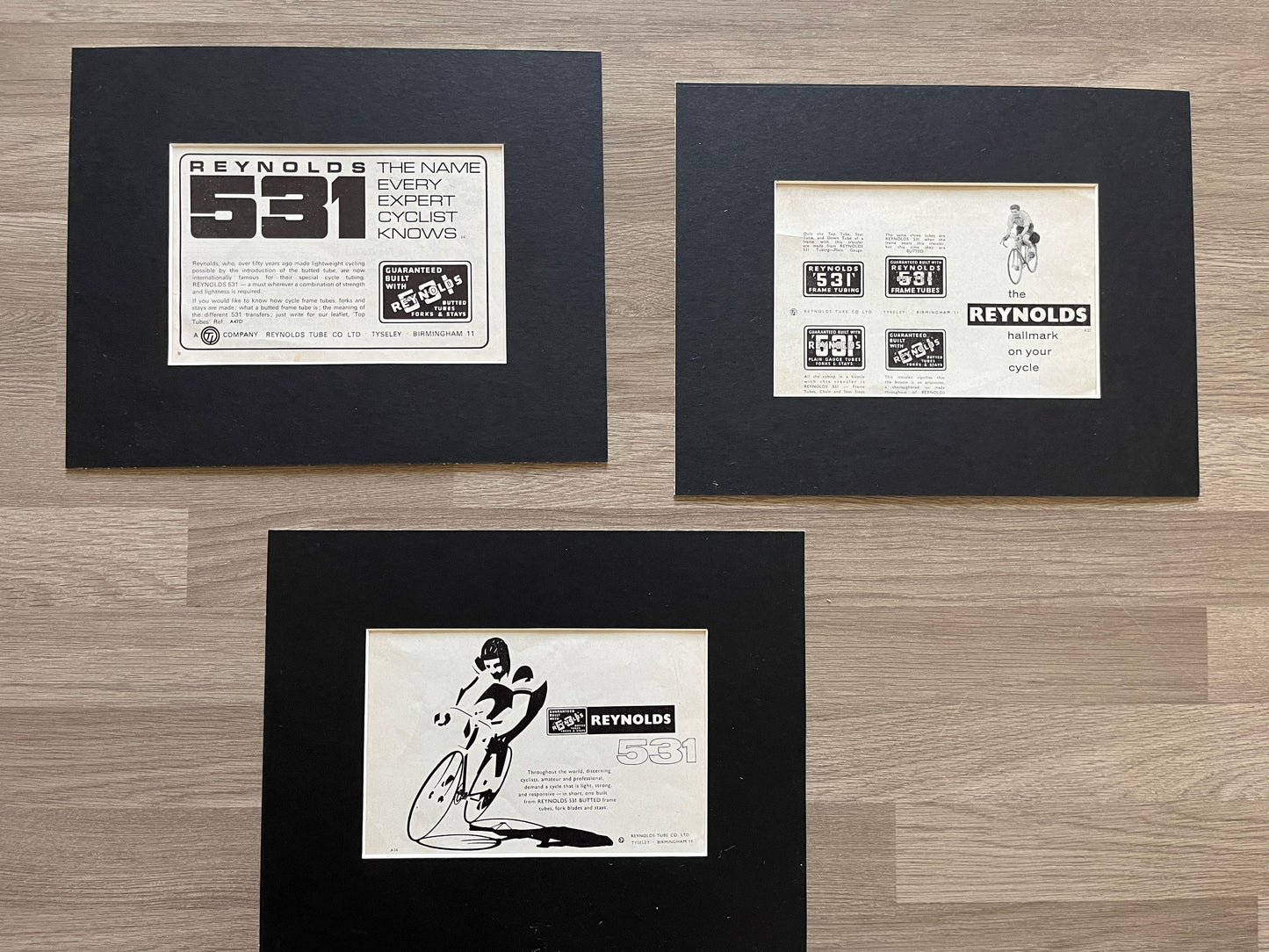 Vintage Cycling Advertisements - Reynolds 531, Original 1960s