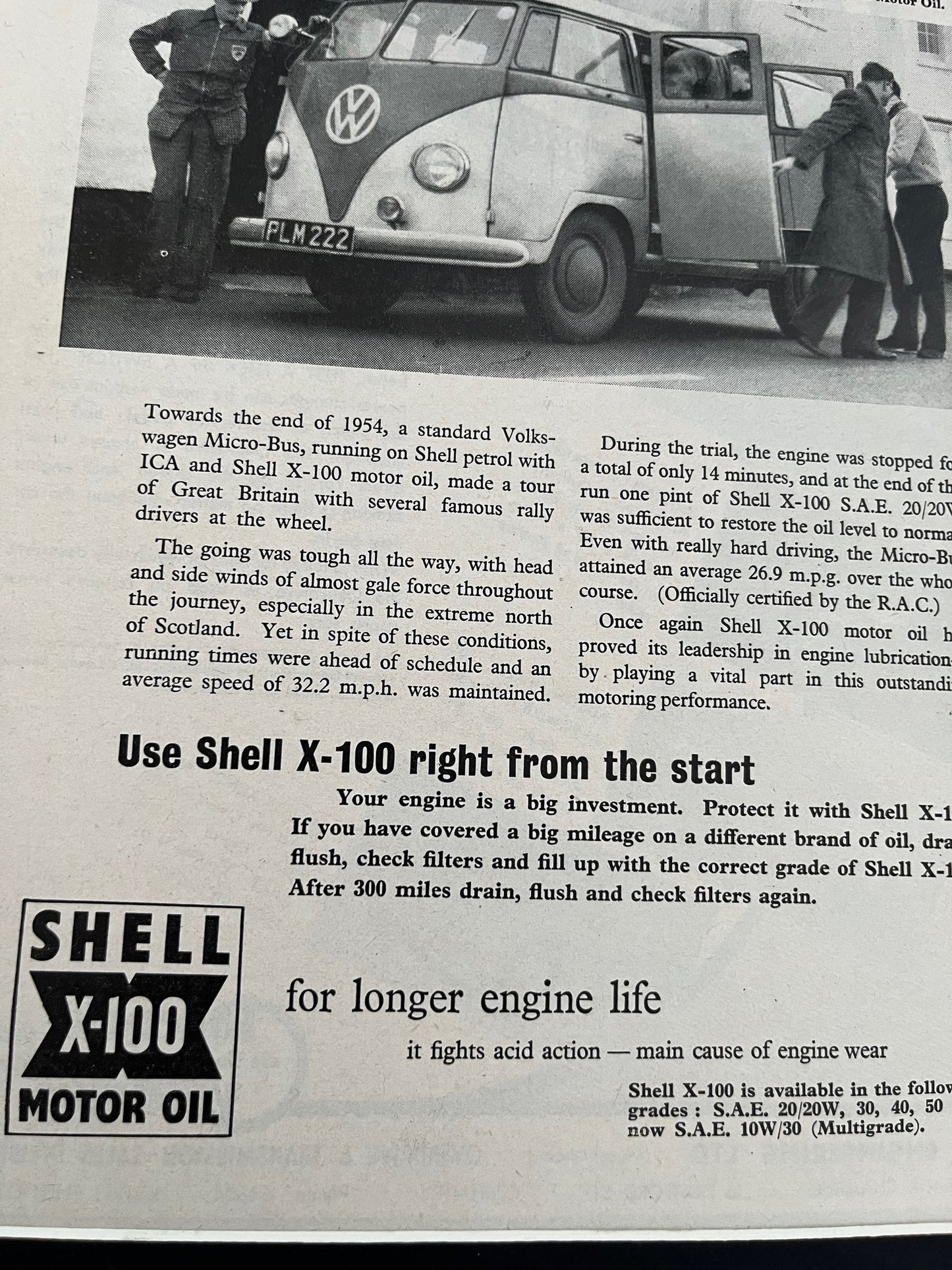 Vintage VW Barndoor bus print 1955