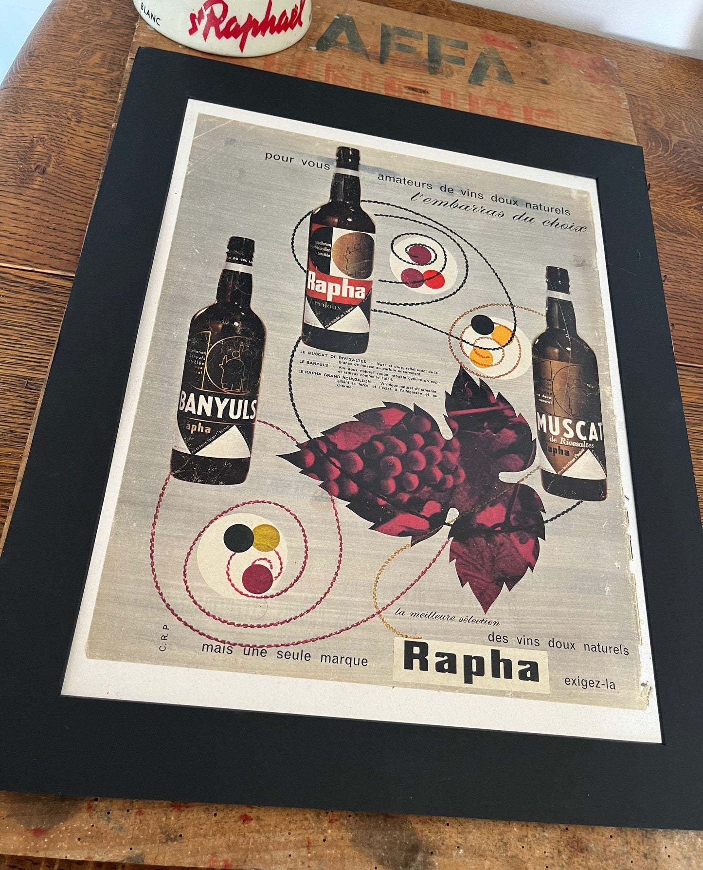 Vintage Advertising Print - Rapha Quinquina Vermouth, St Raphael, French c1964