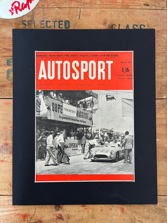 Vintage Autosport Print - Stirling Moss, Mille Miglia, 1955