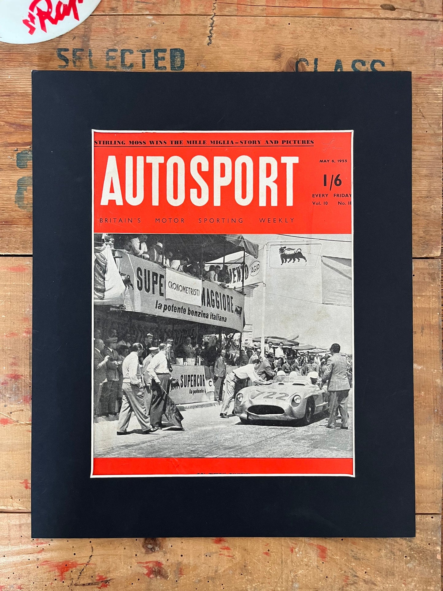 Vintage Autosport Print - Stirling Moss, Mille Miglia, 1955