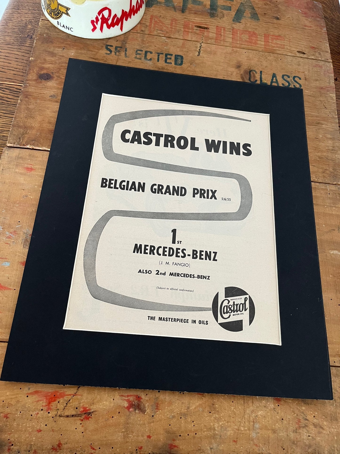 Vintage Castrol / Belgian Grand Prix print 1955