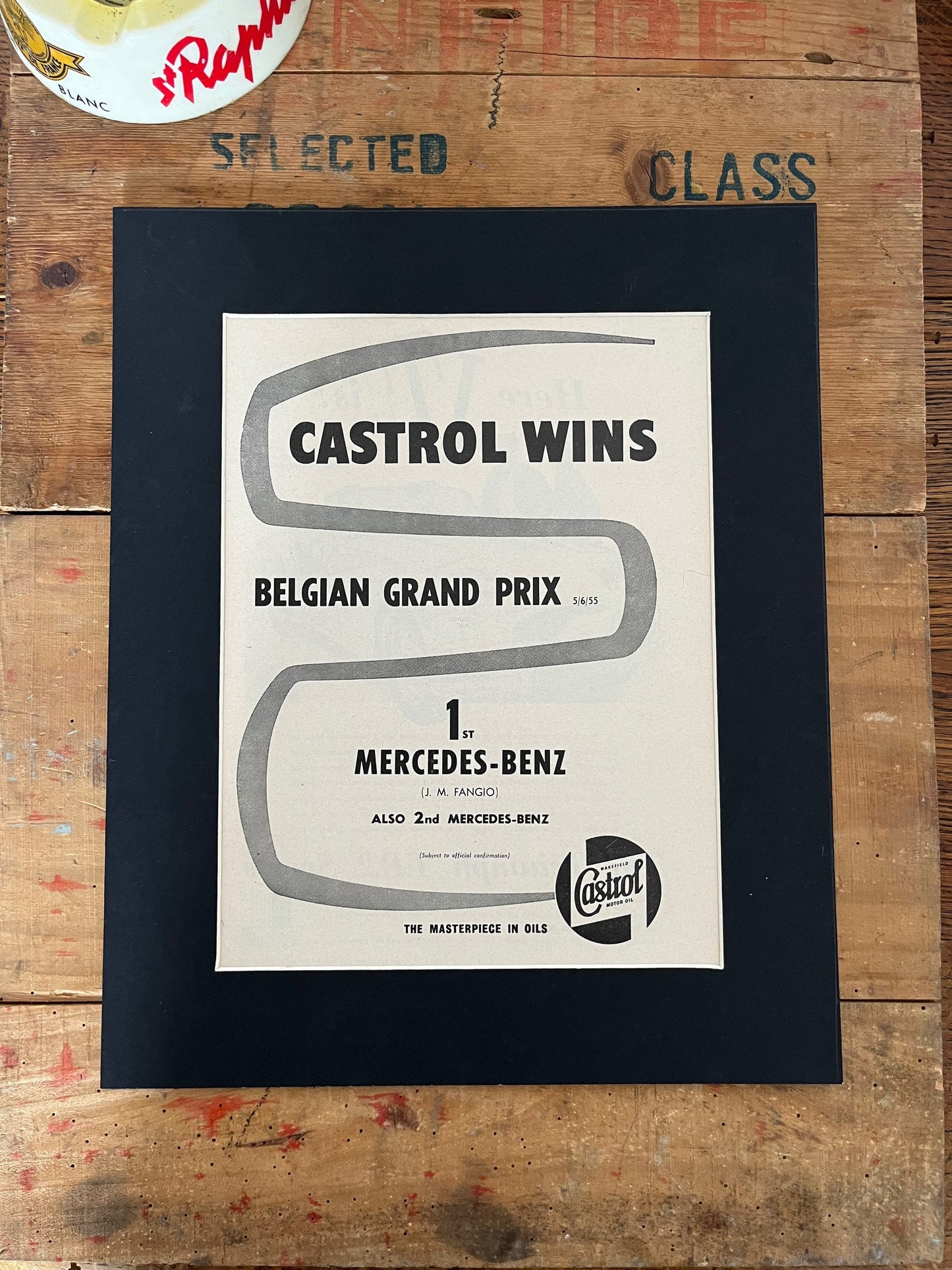 Vintage Castrol / Belgian Grand Prix print 1955