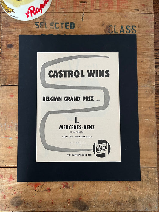 Vintage Castrol / Belgian Grand Prix print 1955