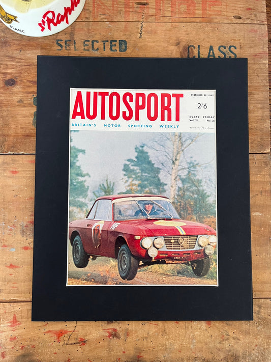 Vintage Autosport print 1969 Lancia Fulvia  rally car