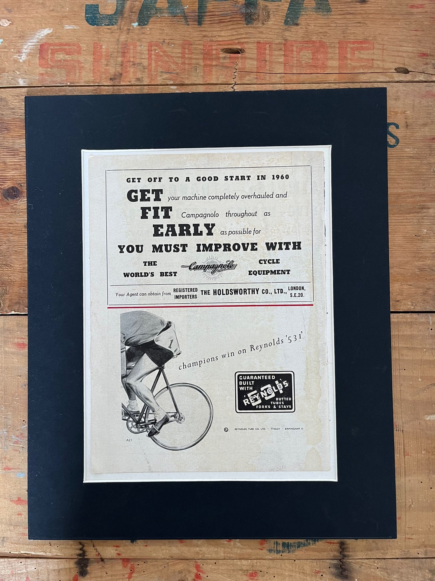 Vintage Cycling Advertisement - Campagnolo/Reynolds 531, Original 1960s