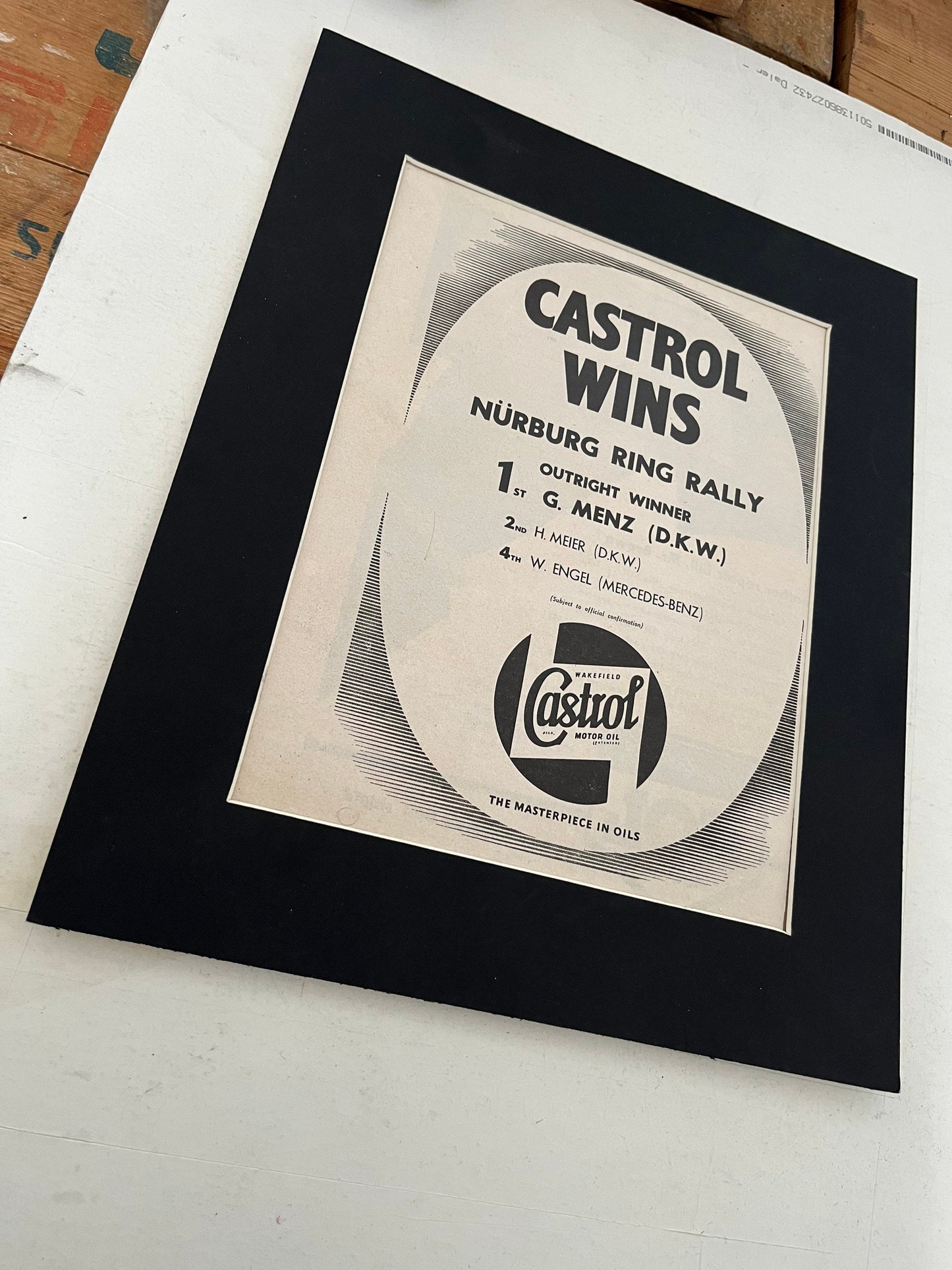 Vintage Castrol / German Grand Prix print 1955