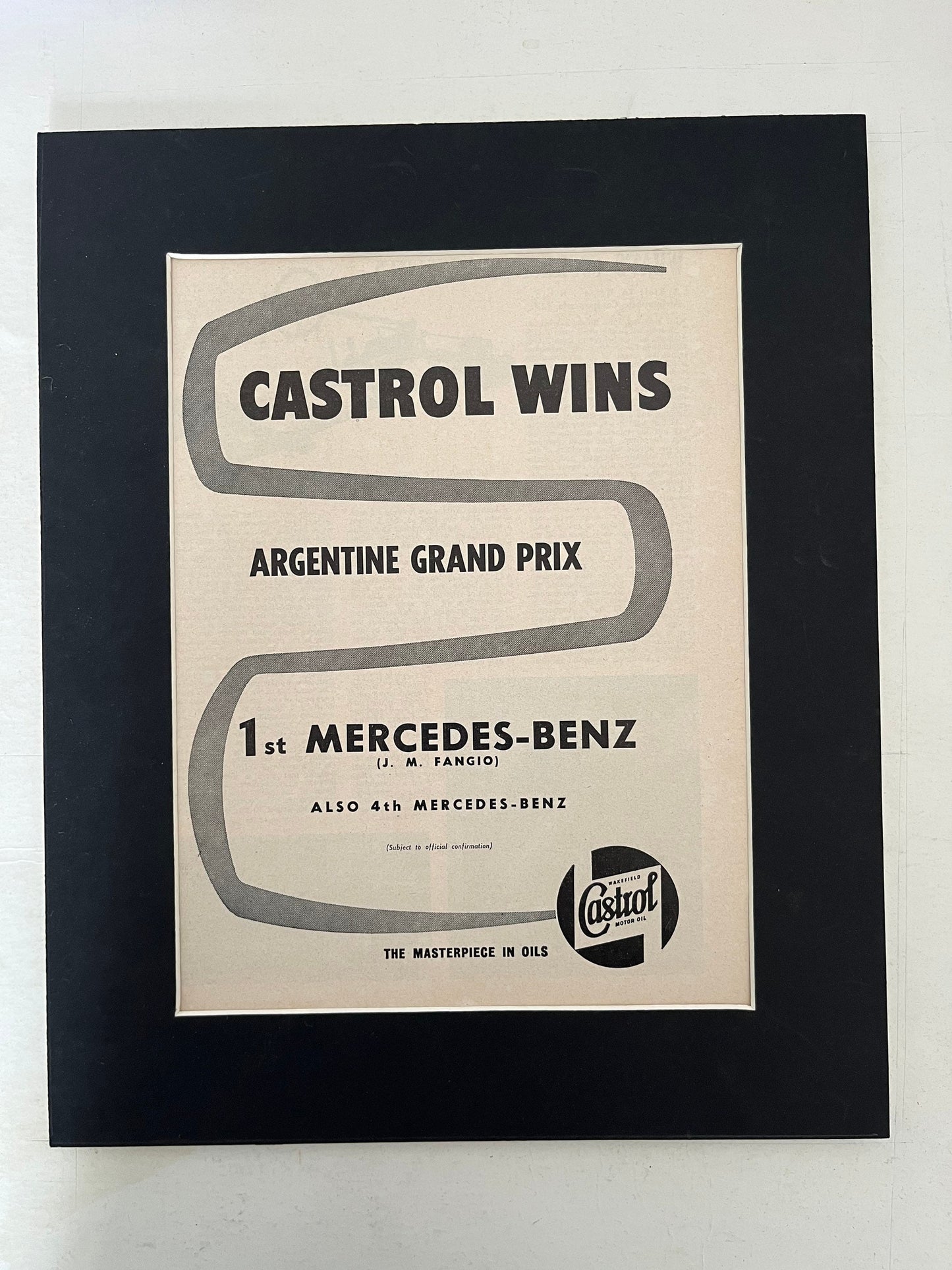 Vintage Castrol / Argentinian Grand Prix print 1955