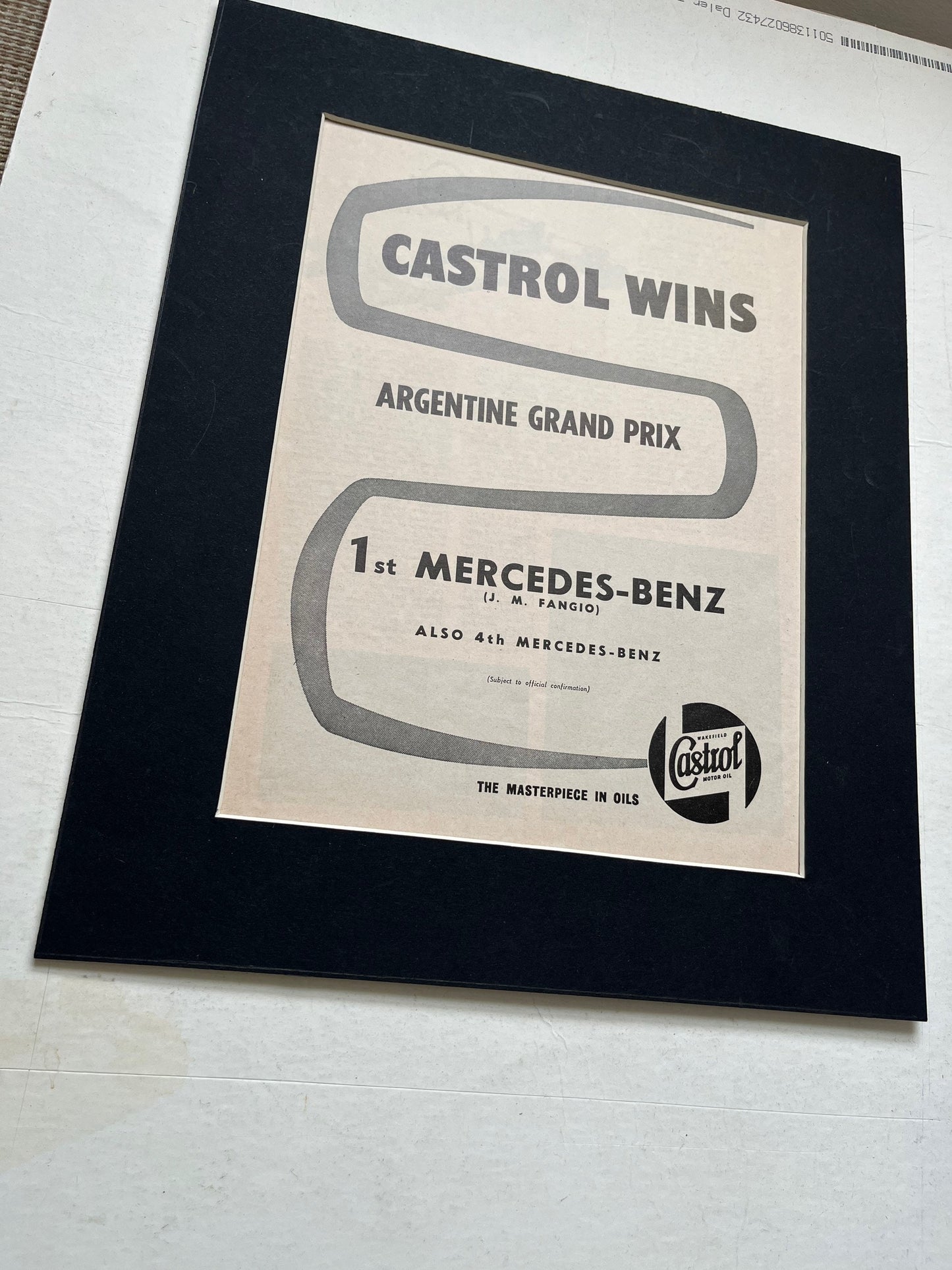 Vintage Castrol / Argentinian Grand Prix print 1955