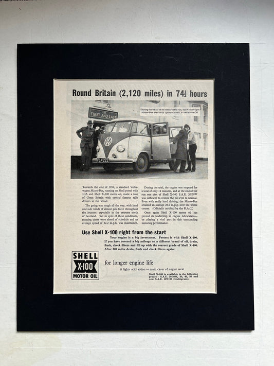 Vintage VW Barndoor bus print 1955