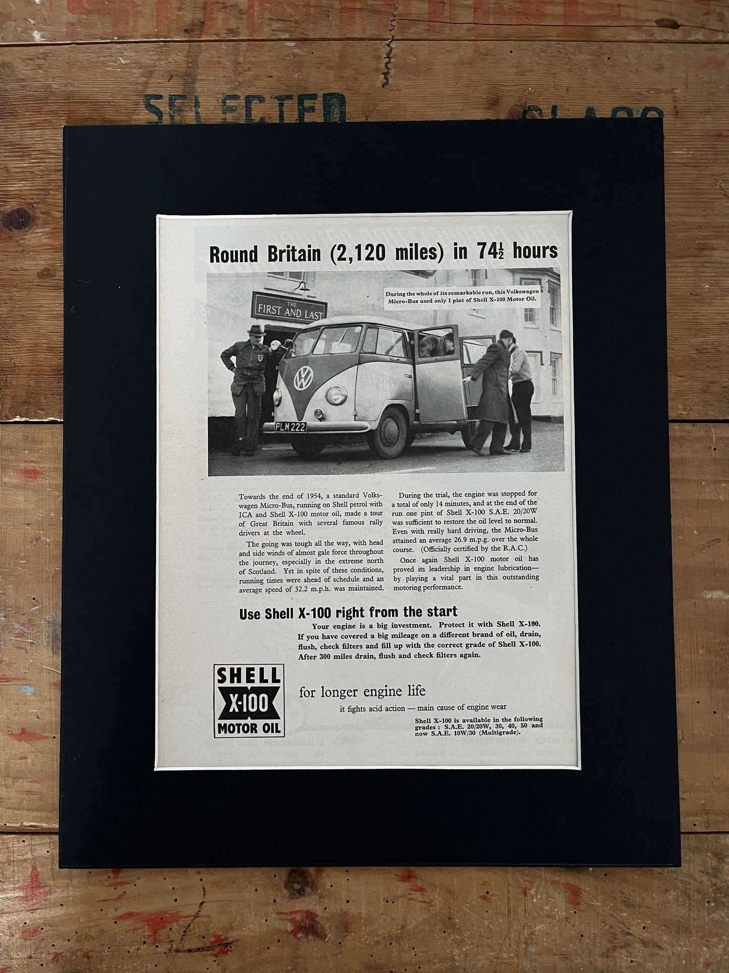 Vintage VW Barndoor bus print 1955