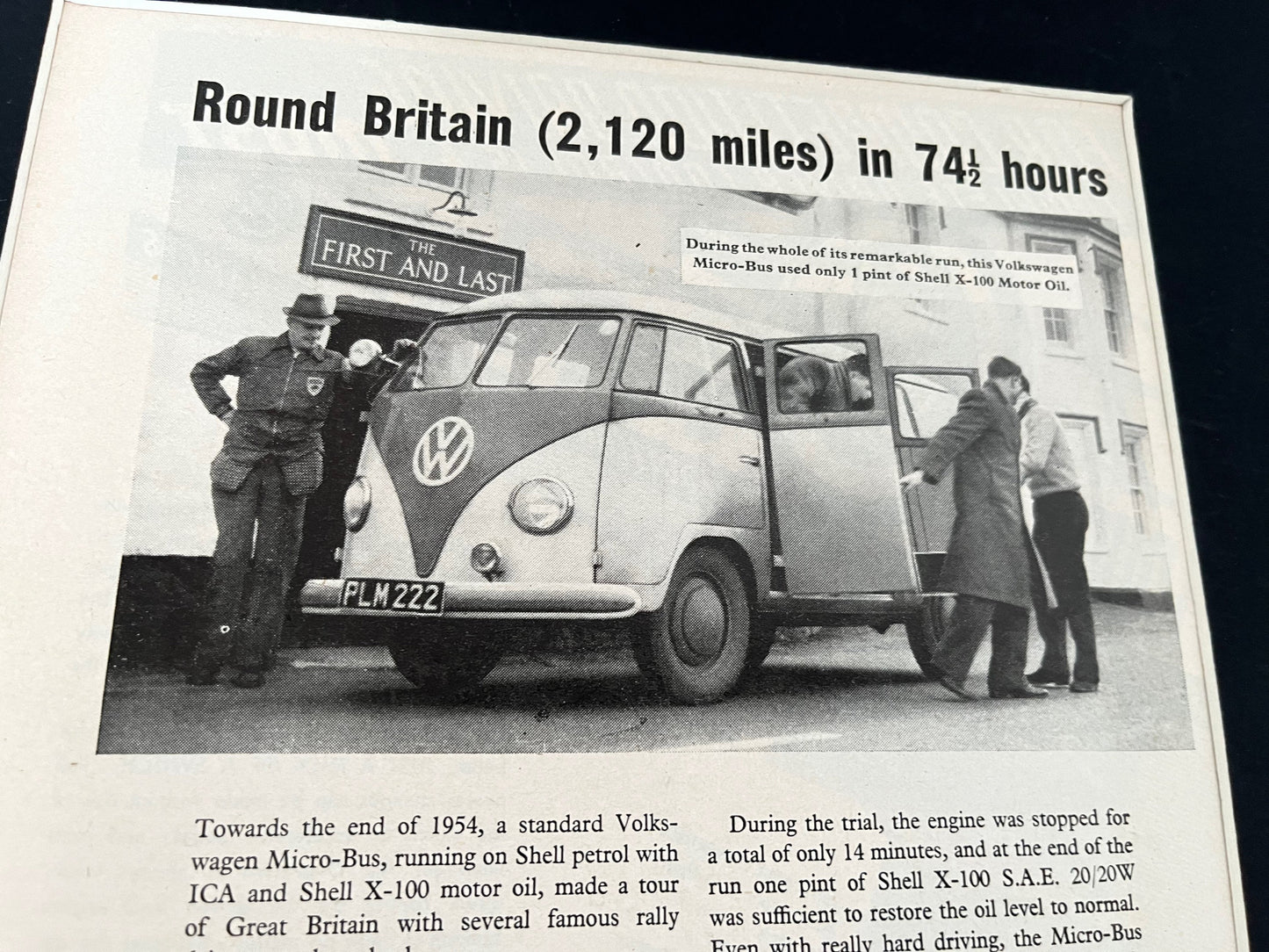 Vintage VW Barndoor bus print 1955