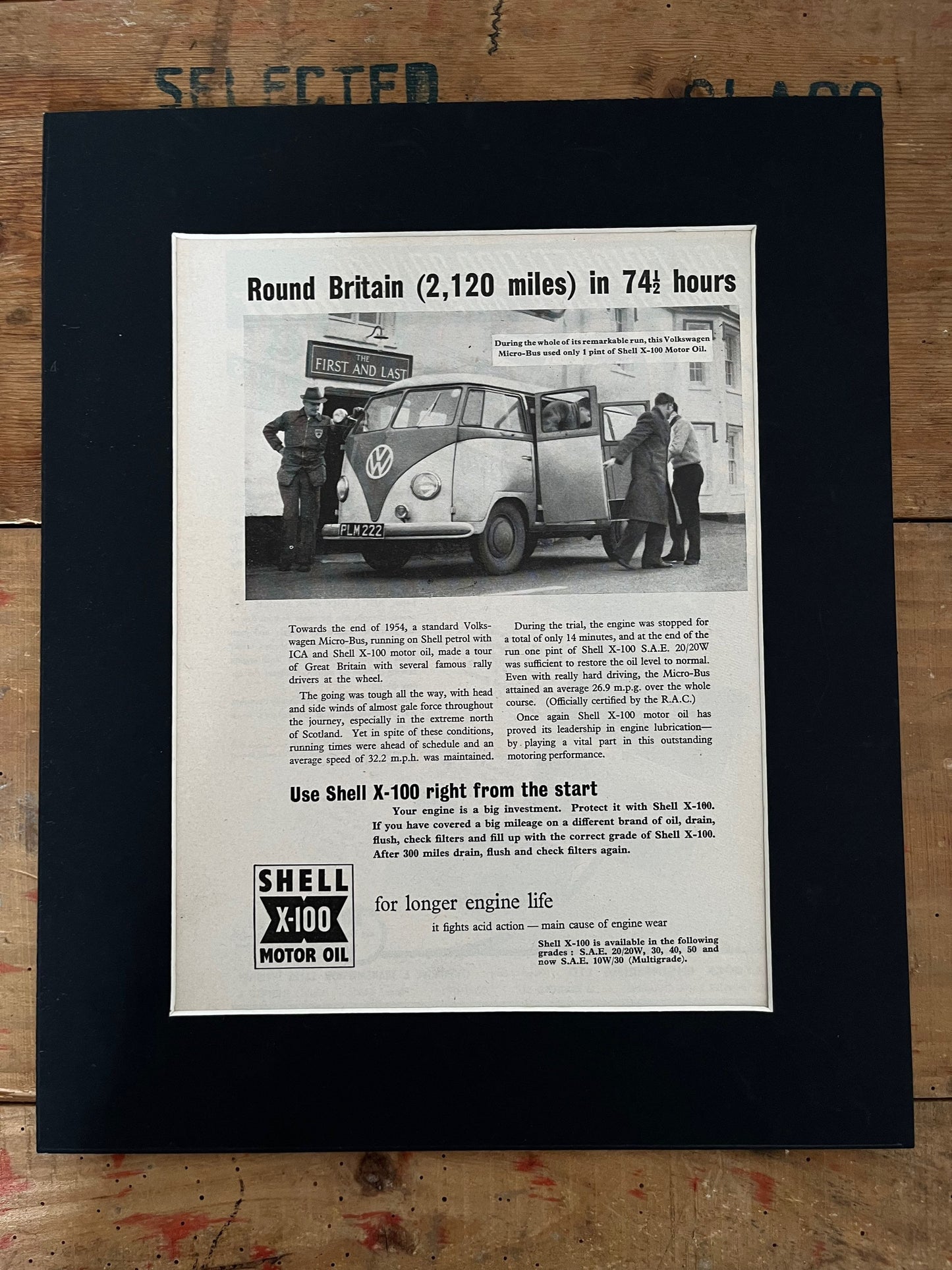 Vintage VW Barndoor bus print 1955