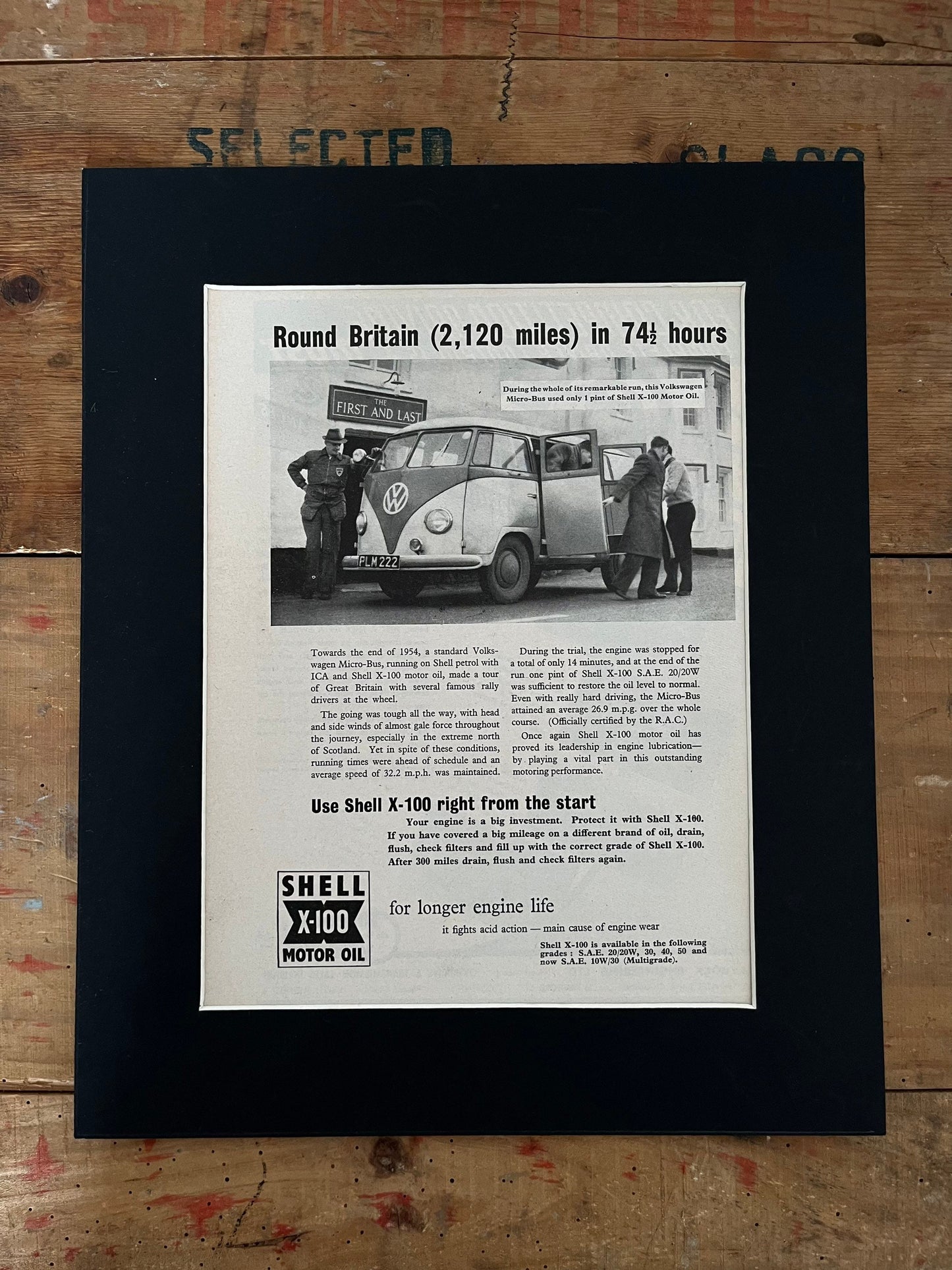 Vintage VW Barndoor bus print 1955