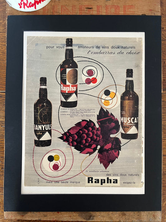 Vintage Advertising Print - Rapha Quinquina Vermouth, St Raphael, French c1964