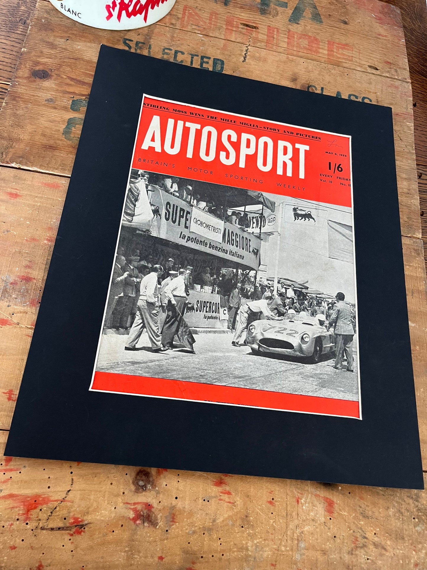 Vintage Autosport Print - Stirling Moss, Mille Miglia, 1955