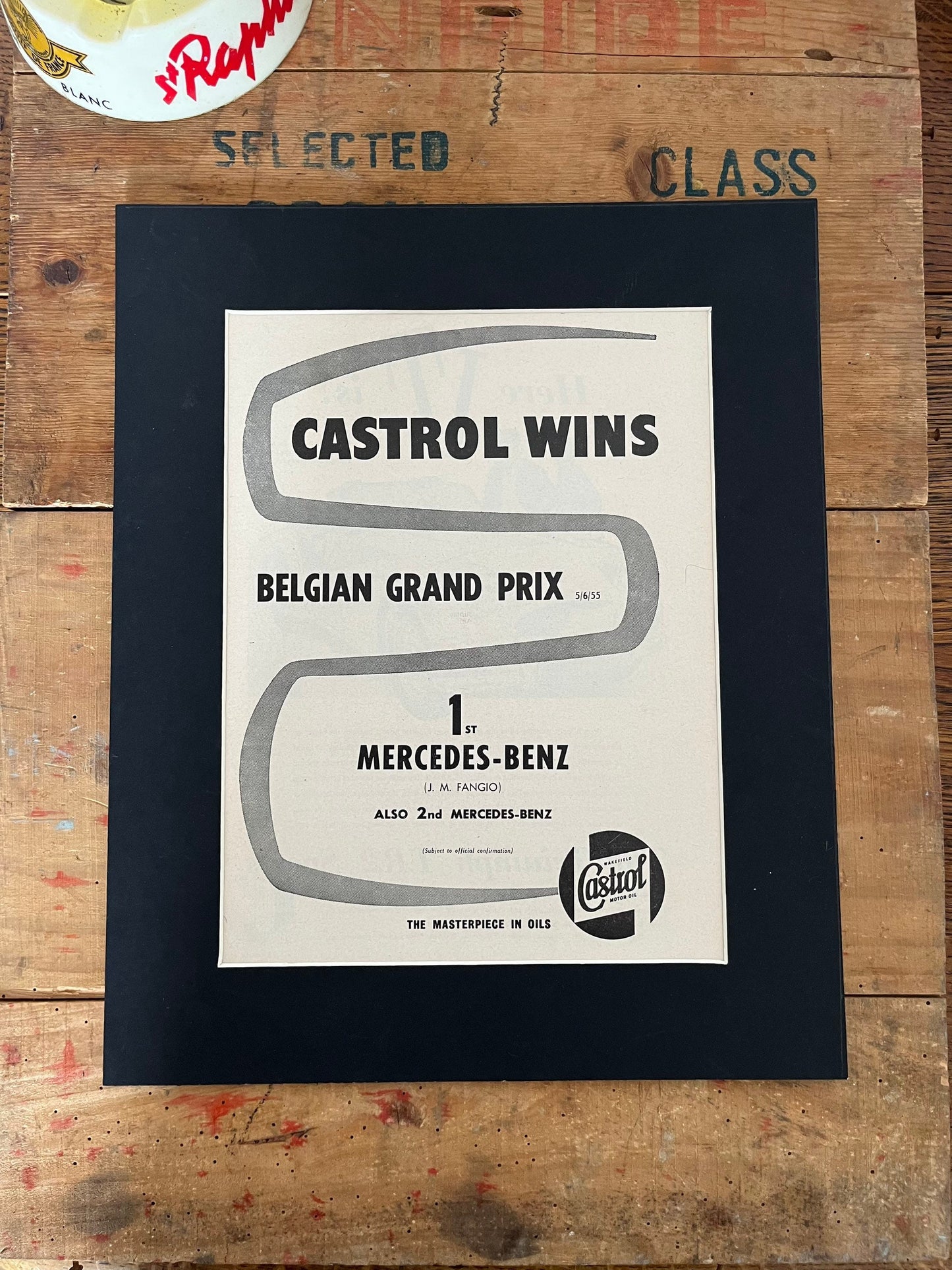 Vintage Castrol / Belgian Grand Prix print 1955