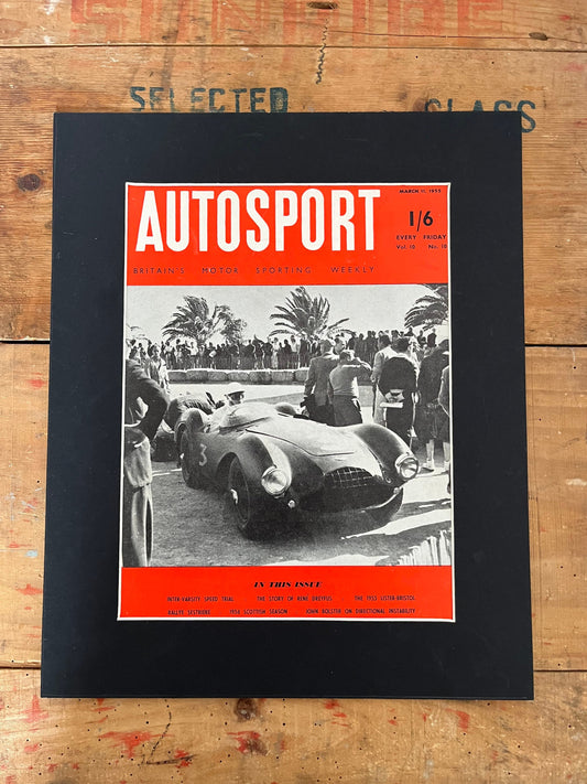 Vintage Autosport print 1955 Aston Martin racing car