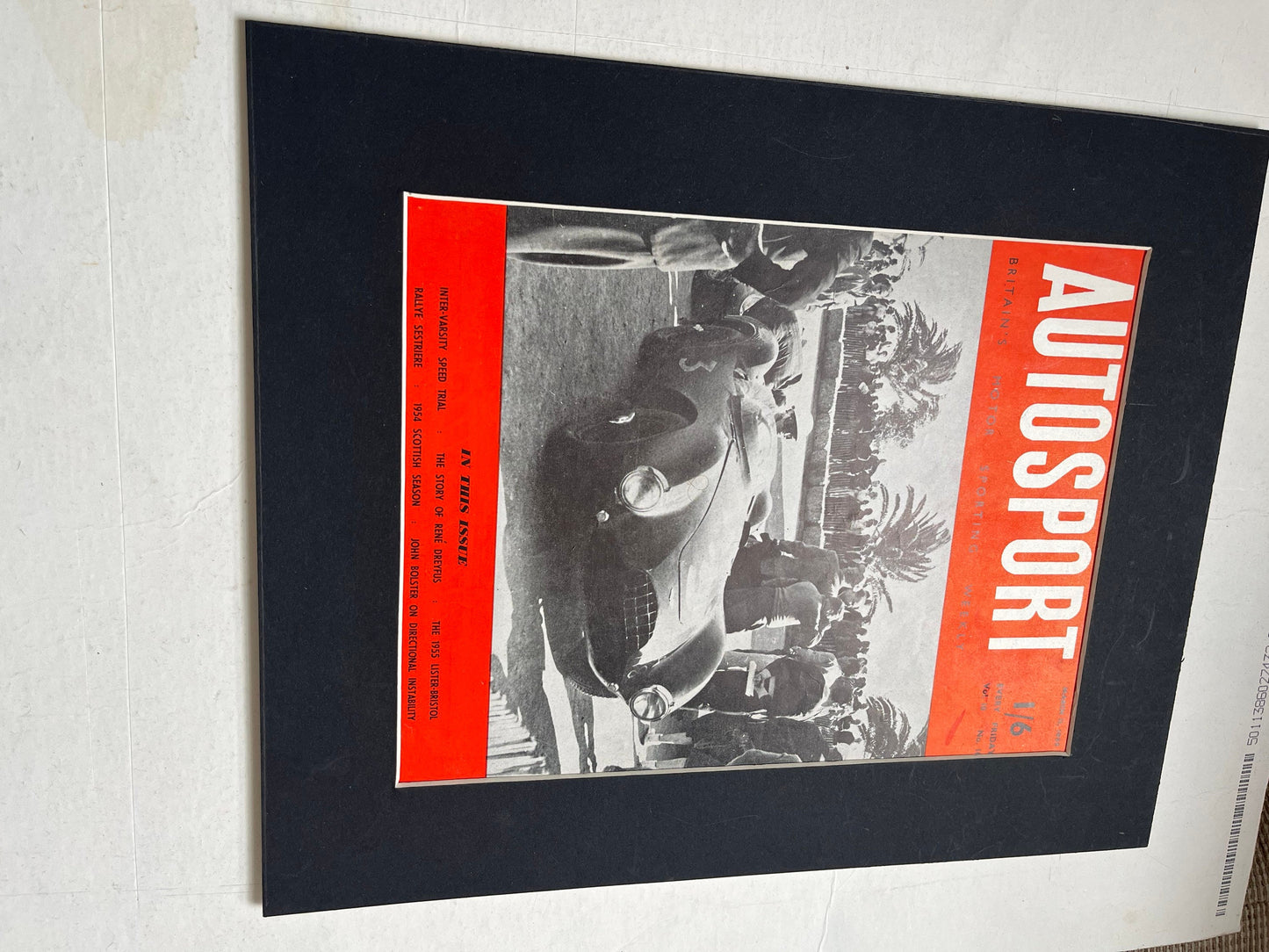 Vintage Autosport print 1955 Aston Martin racing car