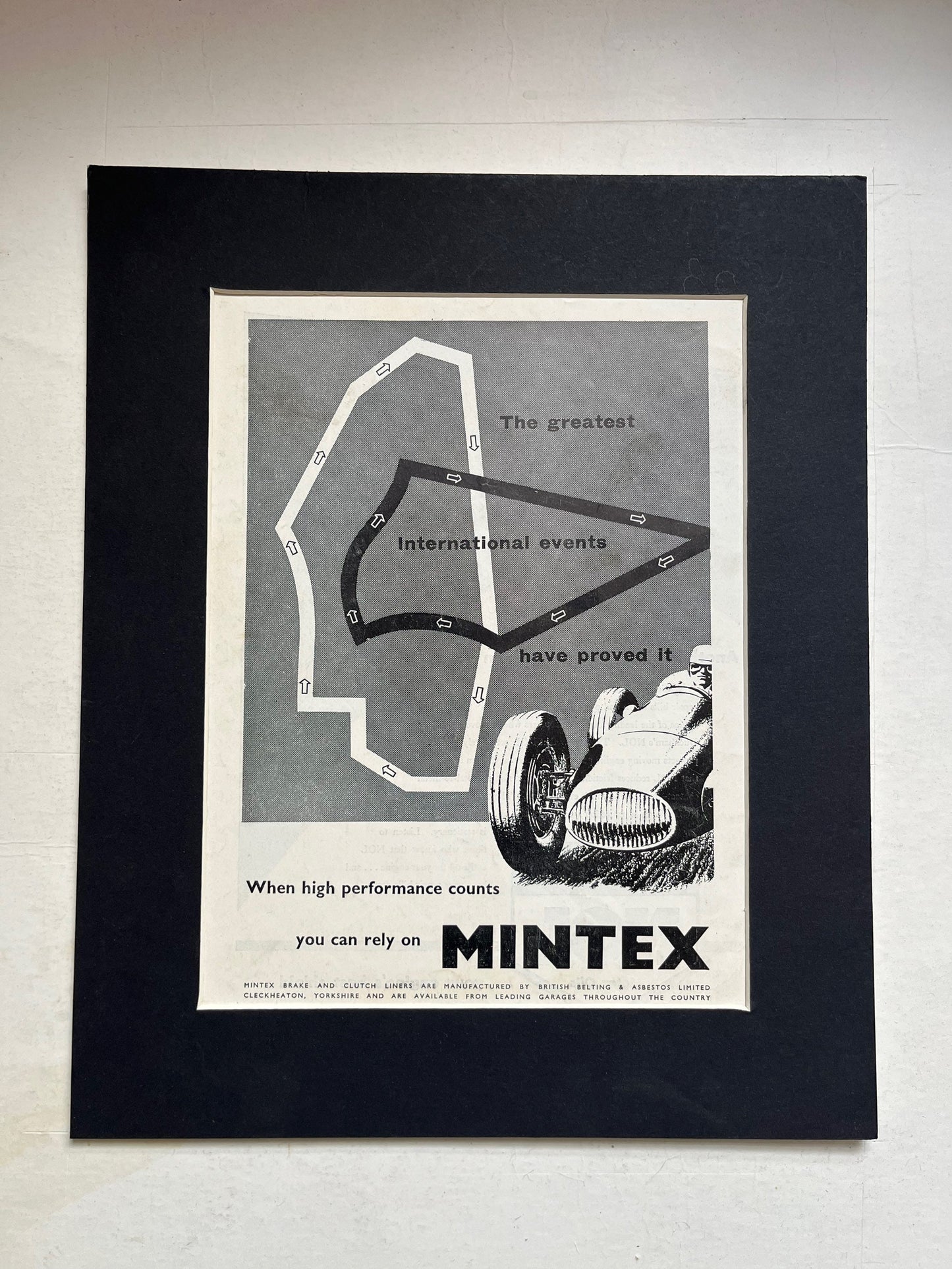 Vintage Mintex print 1955 - Grand Prix