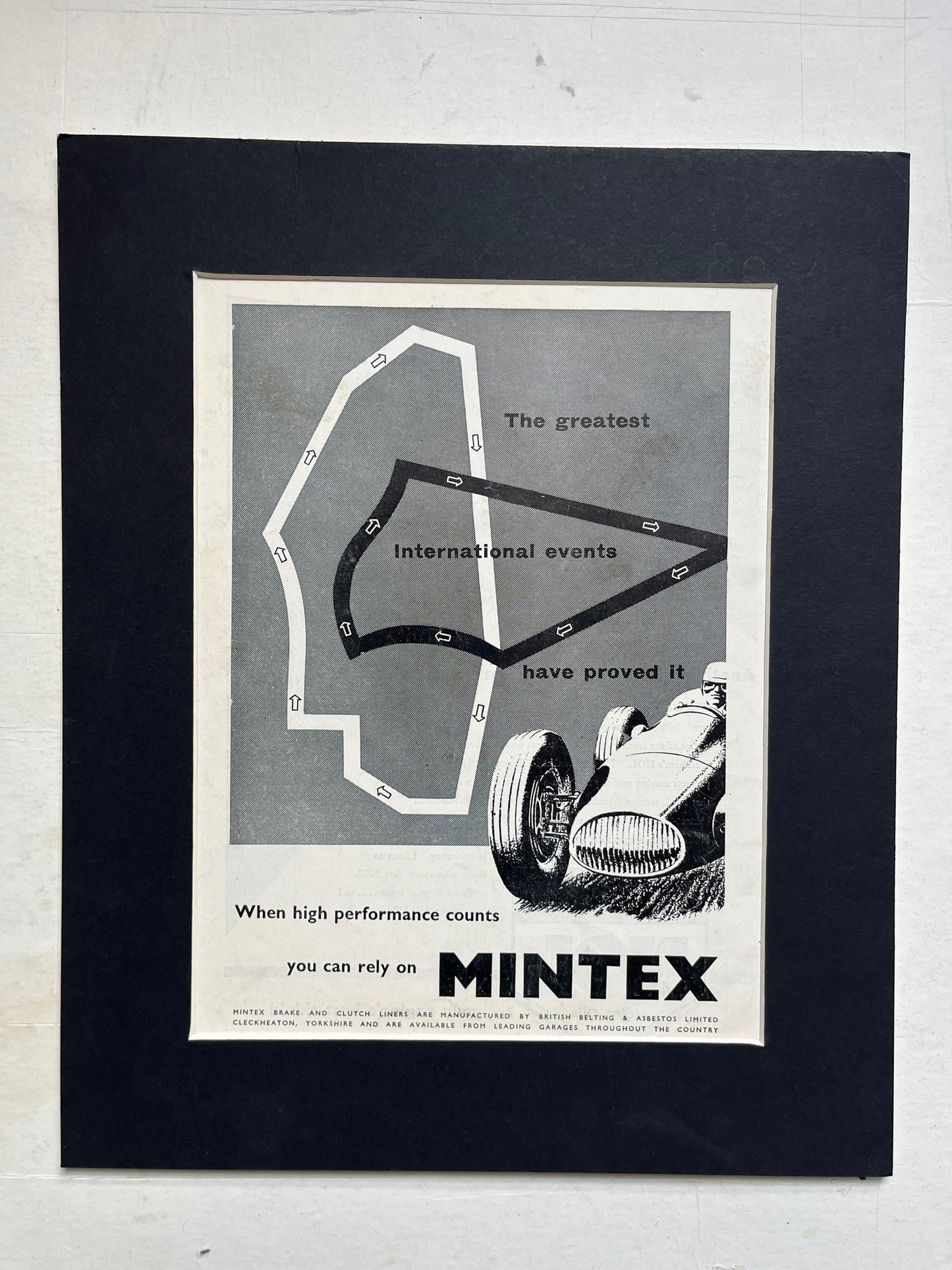 Vintage Mintex print 1955 - Grand Prix
