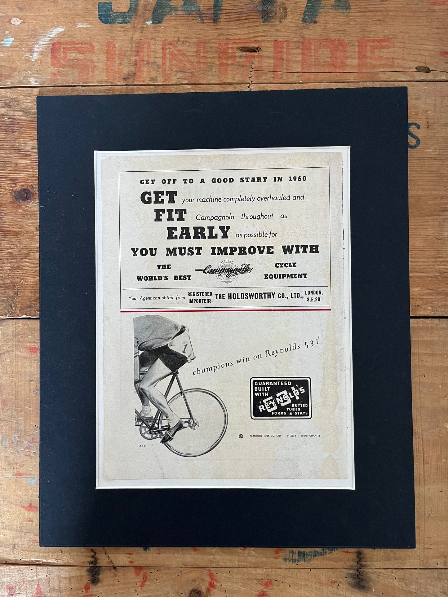Vintage Cycling Advertisement - Campagnolo/Reynolds 531, Original 1960s