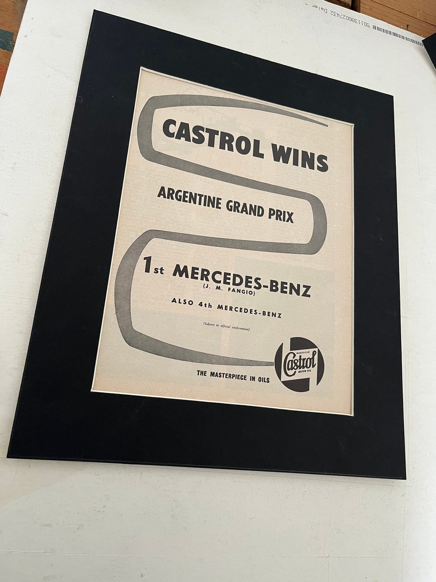 Vintage Castrol / Argentinian Grand Prix print 1955