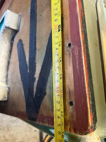 “Ici” reclaimed shop lettering custom sign
