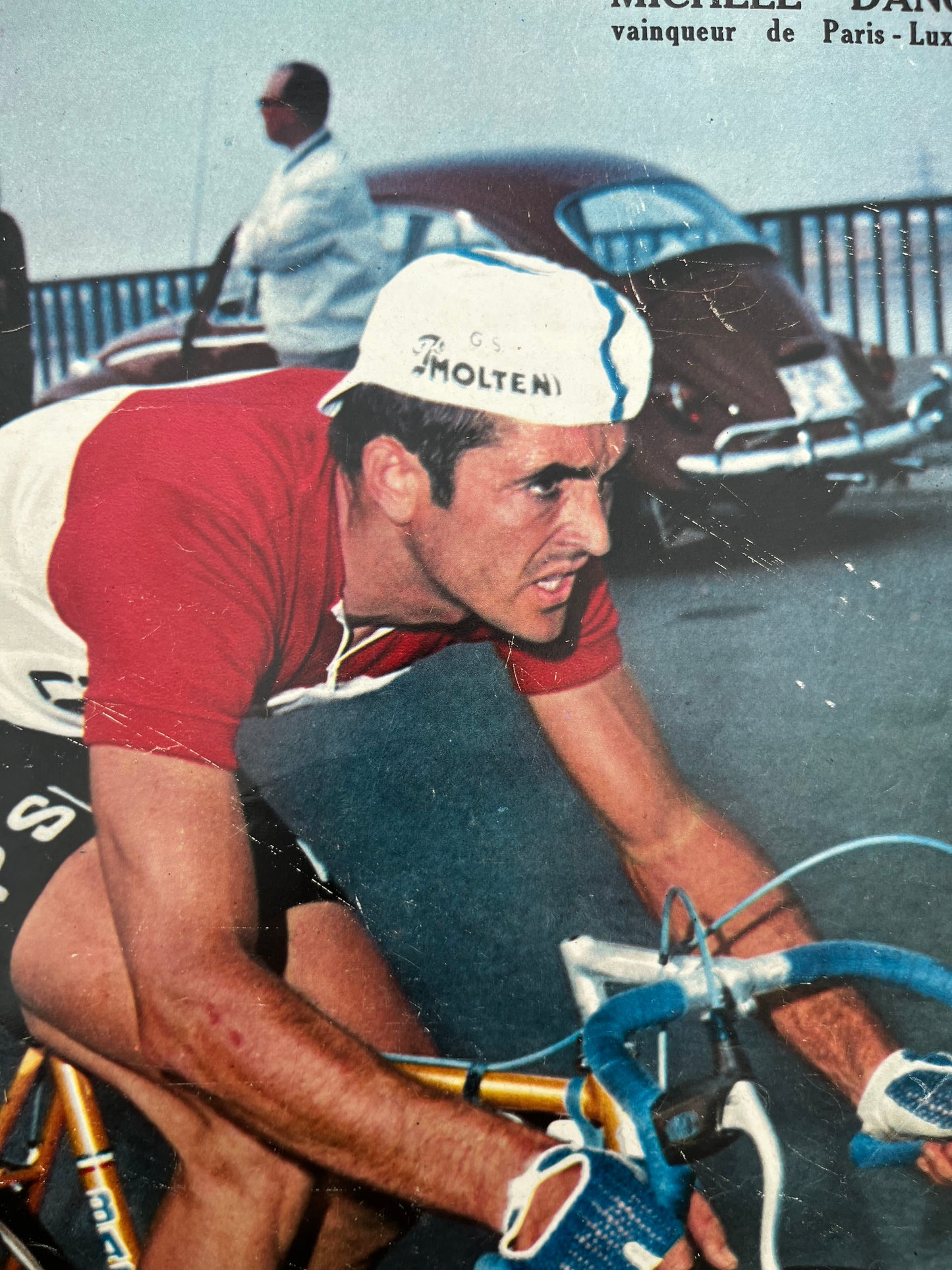 Michele Dancelli vintage cycling print 1968 Molteni