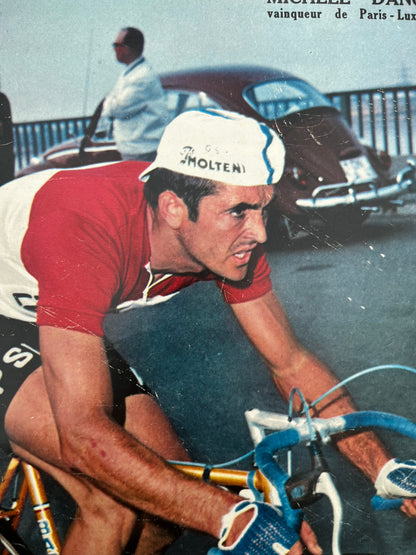 Michele Dancelli vintage cycling print 1968 Molteni