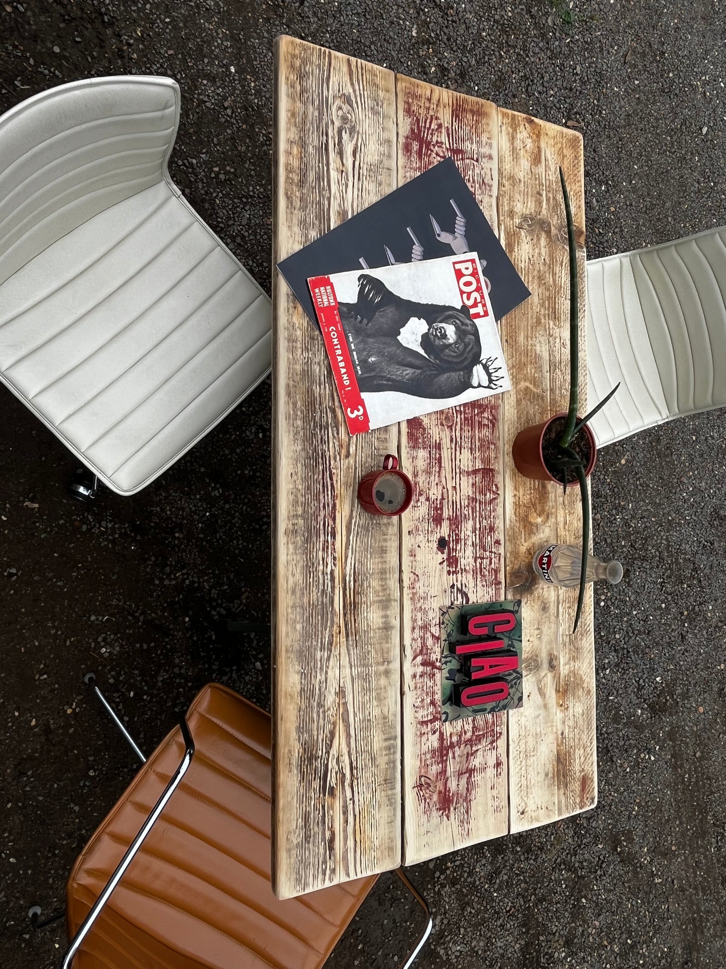 Industrial desk / table - Original with reclaimed top.
