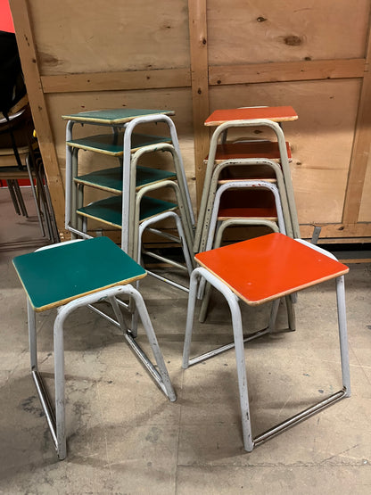 Vintage school Stacking lab stools