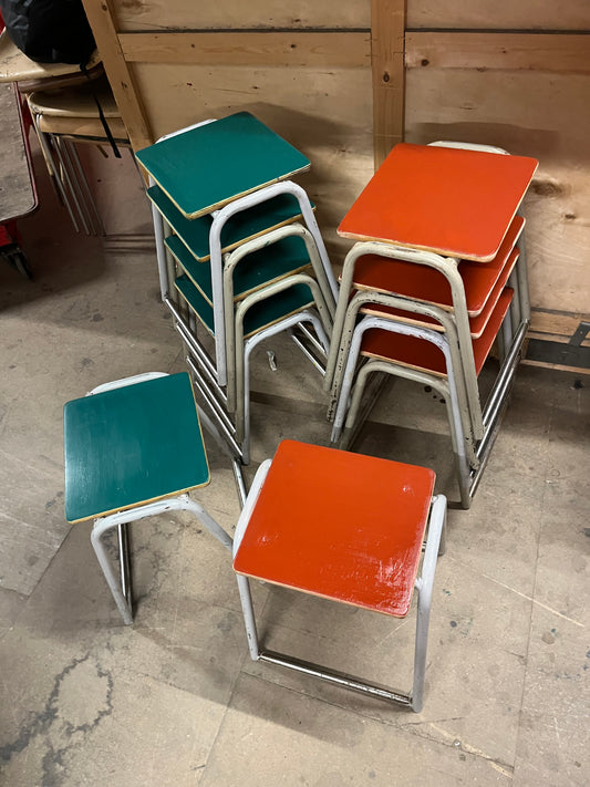 Vintage school Stacking lab stools